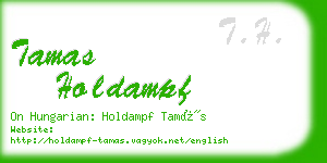 tamas holdampf business card